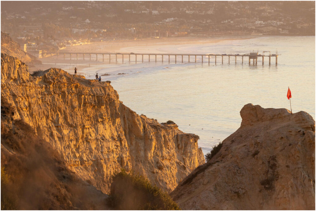 Typical sunsets from Blacks Beach overlooking La Jolla Shores and Scripps Pier