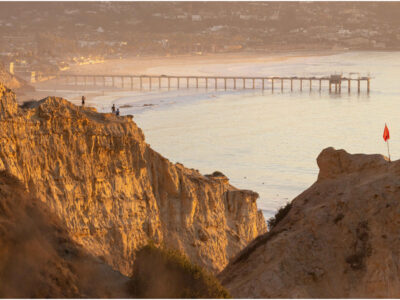 la jolla shores overview and scripps peir and look of la jolla cove is where surf education academy