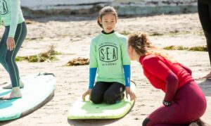 SEA surf lessons at La Jolla shores in San Diego Califronia