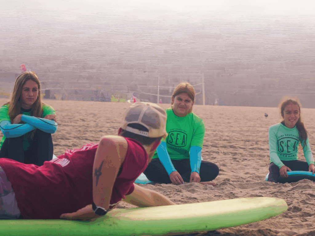 SEA surf education academy large groups done at la jolla shores in san diego california
