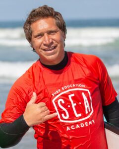 Surf Instructor male at la jolla shores for Surf Education Academy