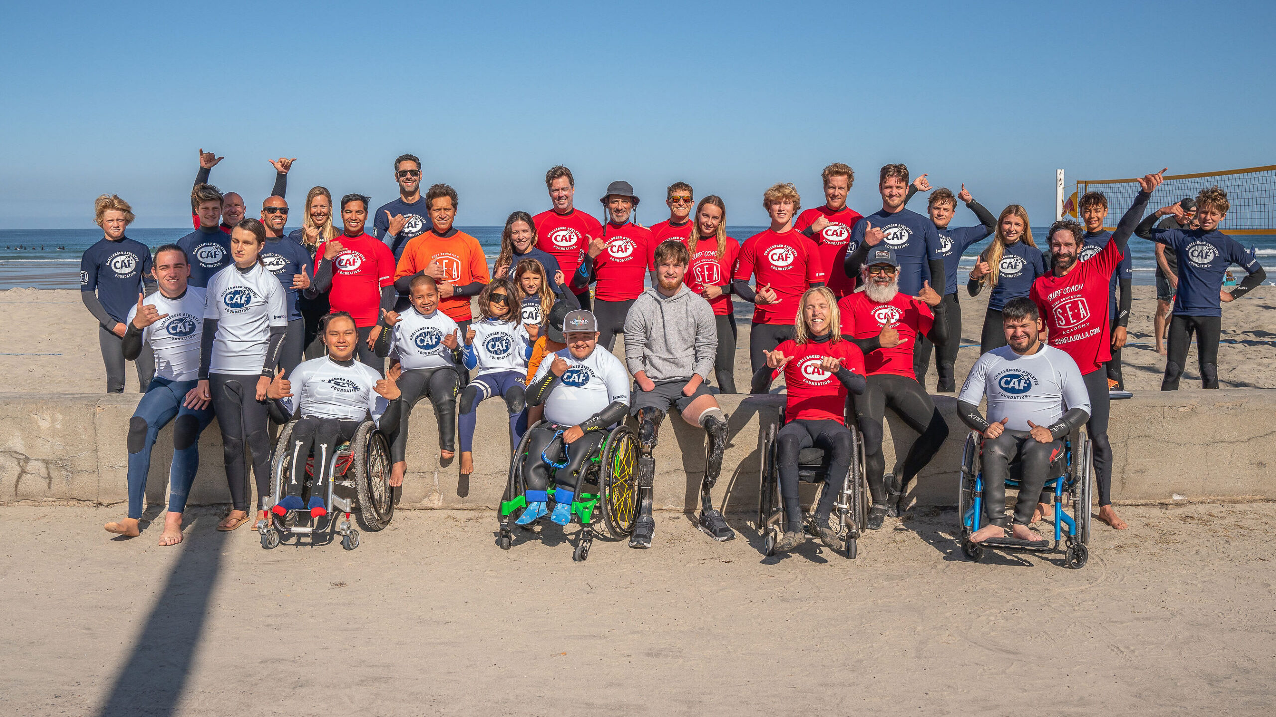 Surf Education Academy partnering with Challenged Athletes Foundation for an adaptive surf event at La Jolla Shores in San Diego